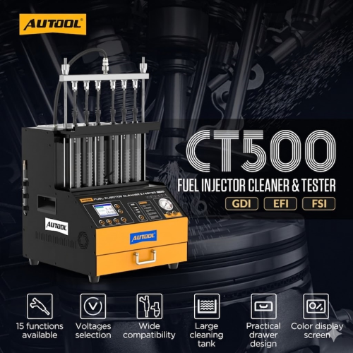 AUTOOL CT500 - Lavadora y comprobadora de inyectores industriales GDI/EFI/FSI