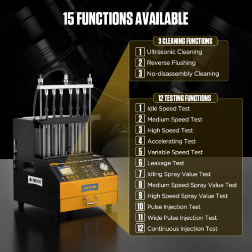 AUTOOL CT500 - Lavadora y comprobadora de inyectores industriales GDI/EFI/FSI
