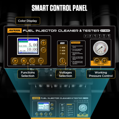 AUTOOL CT500 - Lavadora y comprobadora de inyectores industriales GDI/EFI/FSI