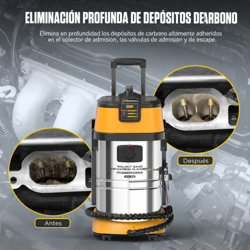 AUTOOL HTS518 Arenadora para válvulas con granulado de cáscara de nuez