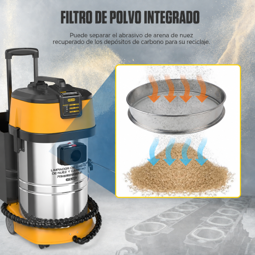 AUTOOL HTS518 Arenadora para válvulas con granulado de cáscara de nuez