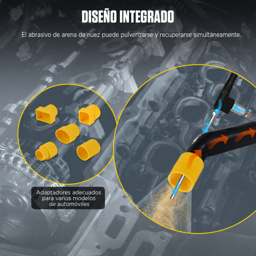 AUTOOL HTS518 Arenadora para válvulas con granulado de cáscara de nuez