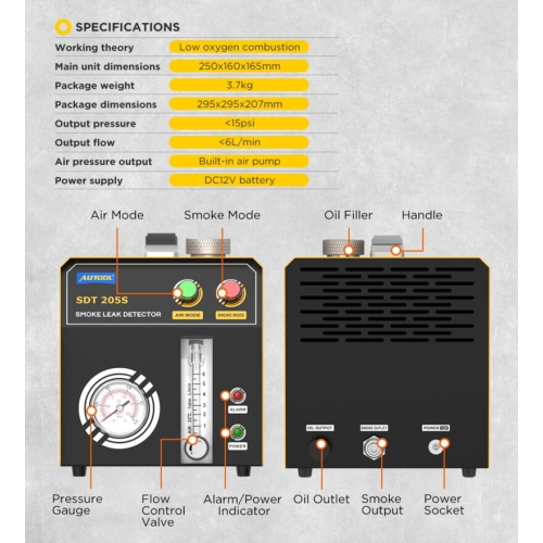Detector de humo AUTOOL SDT205S