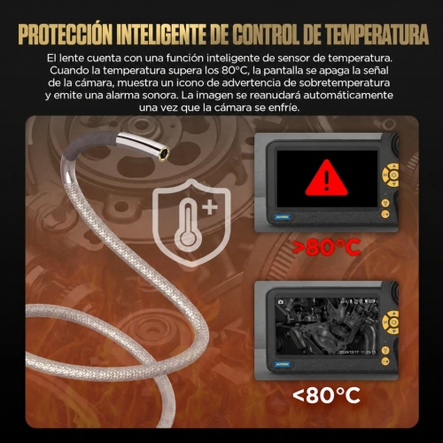 Cámara de inspección Endoscopio de diagnóstico Autool SVB408 | Pantalla HD | 4 direcciones 360°