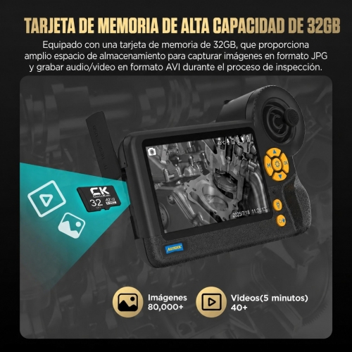 Cámara de inspección Endoscopio de diagnóstico Autool SVB408 | Pantalla HD | 4 direcciones 360°