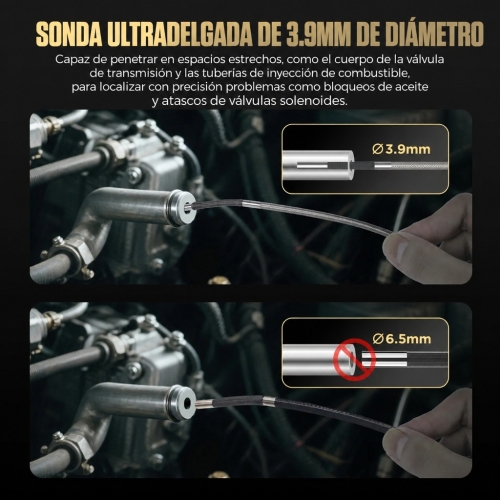 Cámara de inspección Endoscopio de diagnóstico Autool SVB408 | Pantalla HD | 4 direcciones 360°