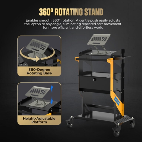Carro de transporte de varios niveles AUTOOL T23 con ruedas y asa