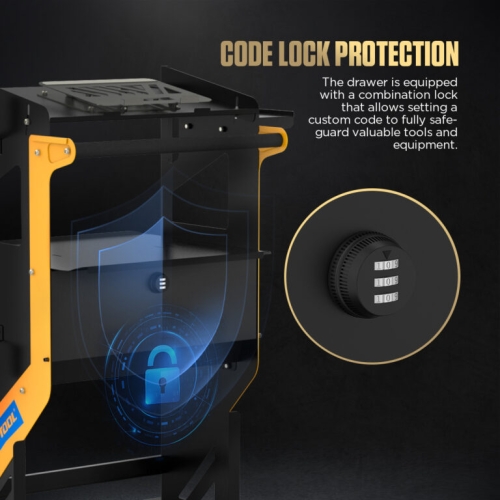 Carro de transporte de varios niveles AUTOOL T23 con ruedas y asa