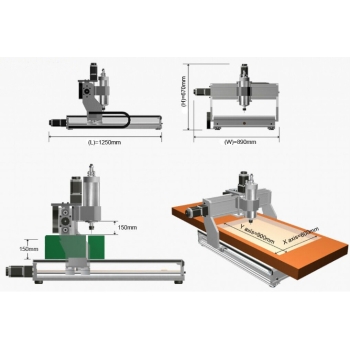 Fresadora CNC 6090Z 4D + sistema de refrigeración hidráulica