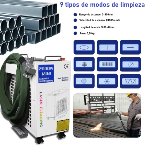 LIMPIADOR LÁSER DE FIBRA 1500W M2 + ACCESORIOS
