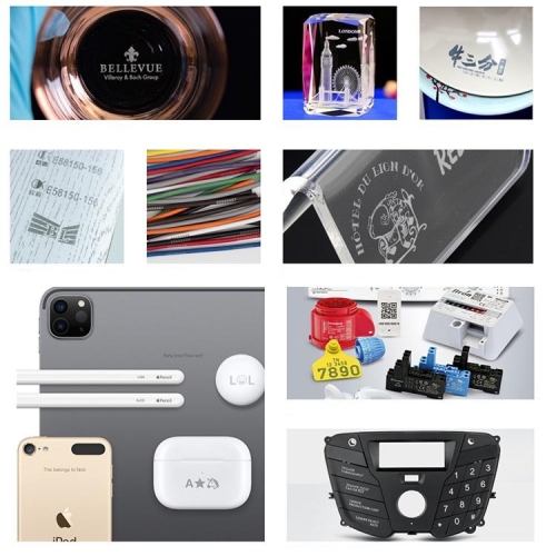 Grabadora láser portátil para marcar superficies, resistente a los rayos UV, 5 W, 100 x 100 mm